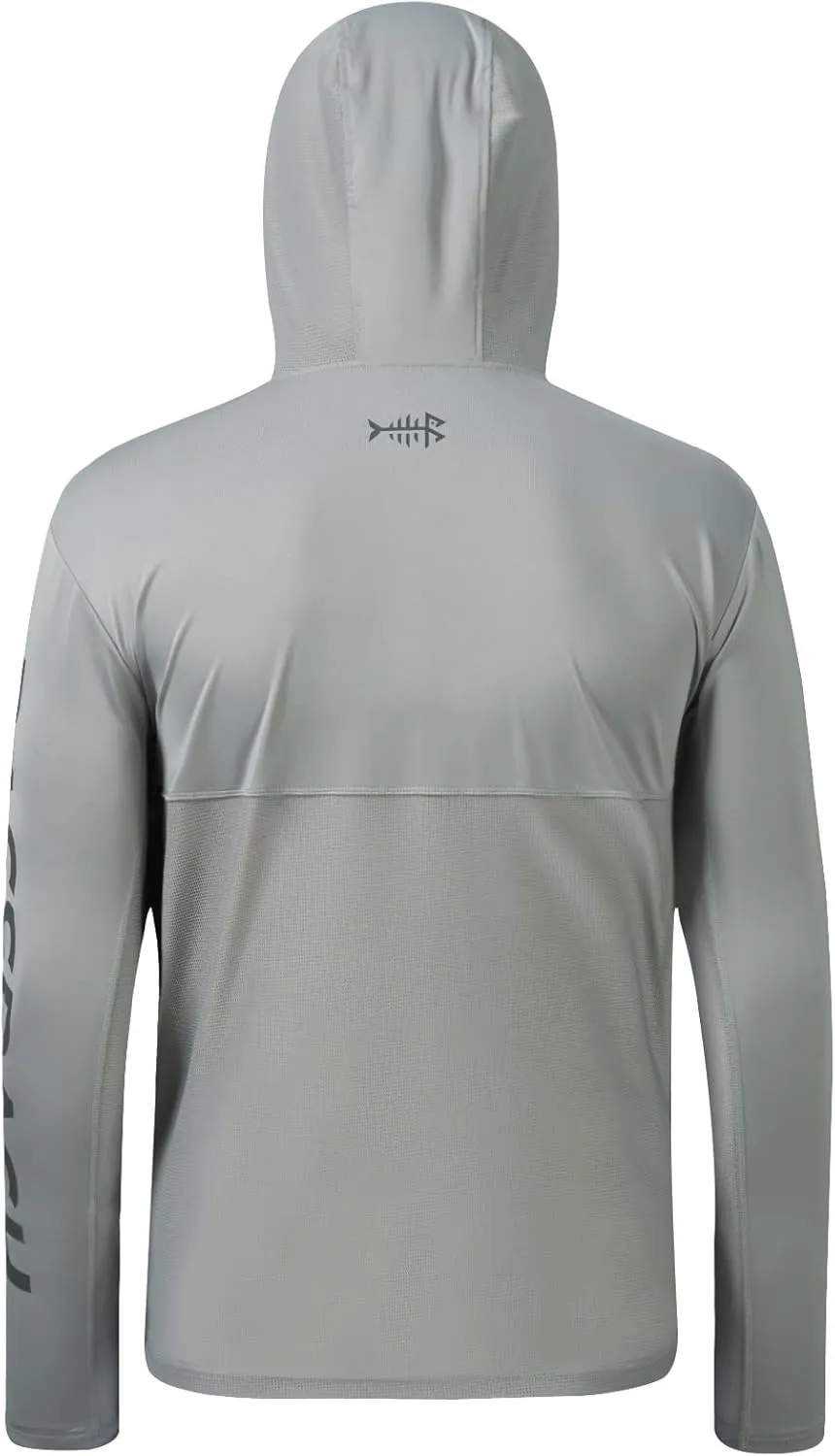 BASSDASH UPF 50  Men??s UV Sun Protection Long Sleeve Performance Fishing Hoodie Hooded Shirts