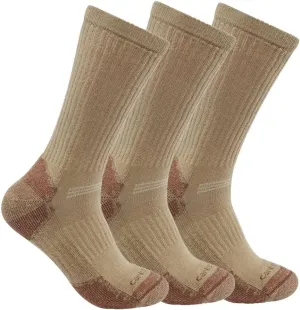 Carhartt Men's SC6203M Midweight Cotton Blend Crew Sock 3-Pack