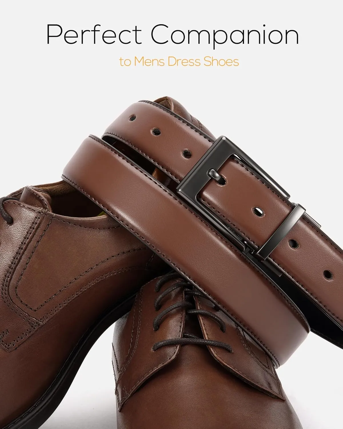 CHAOREN Mens Belts Leather 1 Pack - 1.25" Reversible Belts for Men for Dress Pants - One Belt, Two Colors