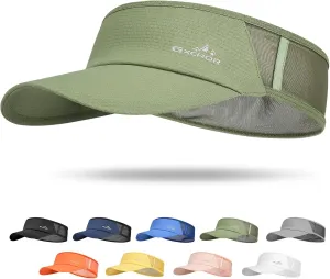 GXCROR Sports Sun Visor Hat Men Women, Lightweight Breathable Quick Dry Sports Sun Hat for Running Golf Tennis