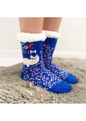 House of Disaster - Catnip Cat Mum Cozy Slipper Socks
