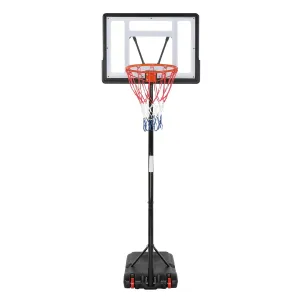 Ktaxon 33 In. Portable Basketball Hoop Stand, 6.5-8 ft Adjustable Basketball Goal System, with PVC Backboard Indoor/Outdoor