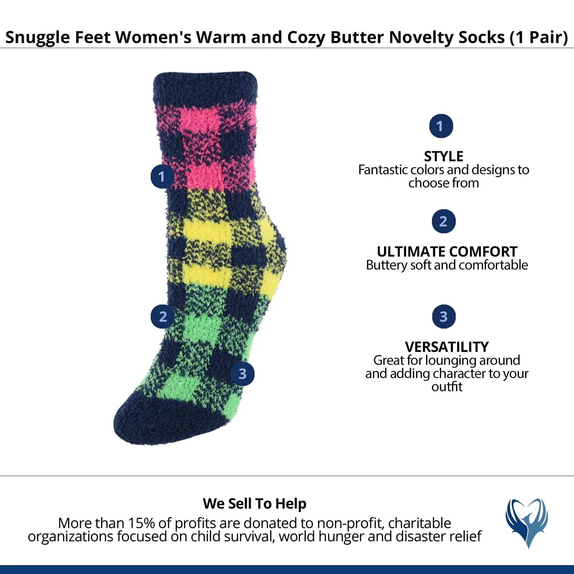 Snuggle Feet Women's Warm and Cozy Butter Novelty Socks  (1 Pair)