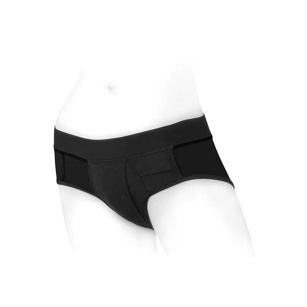 SpareParts Tomboi Nylon Briefs Harness Black Size M