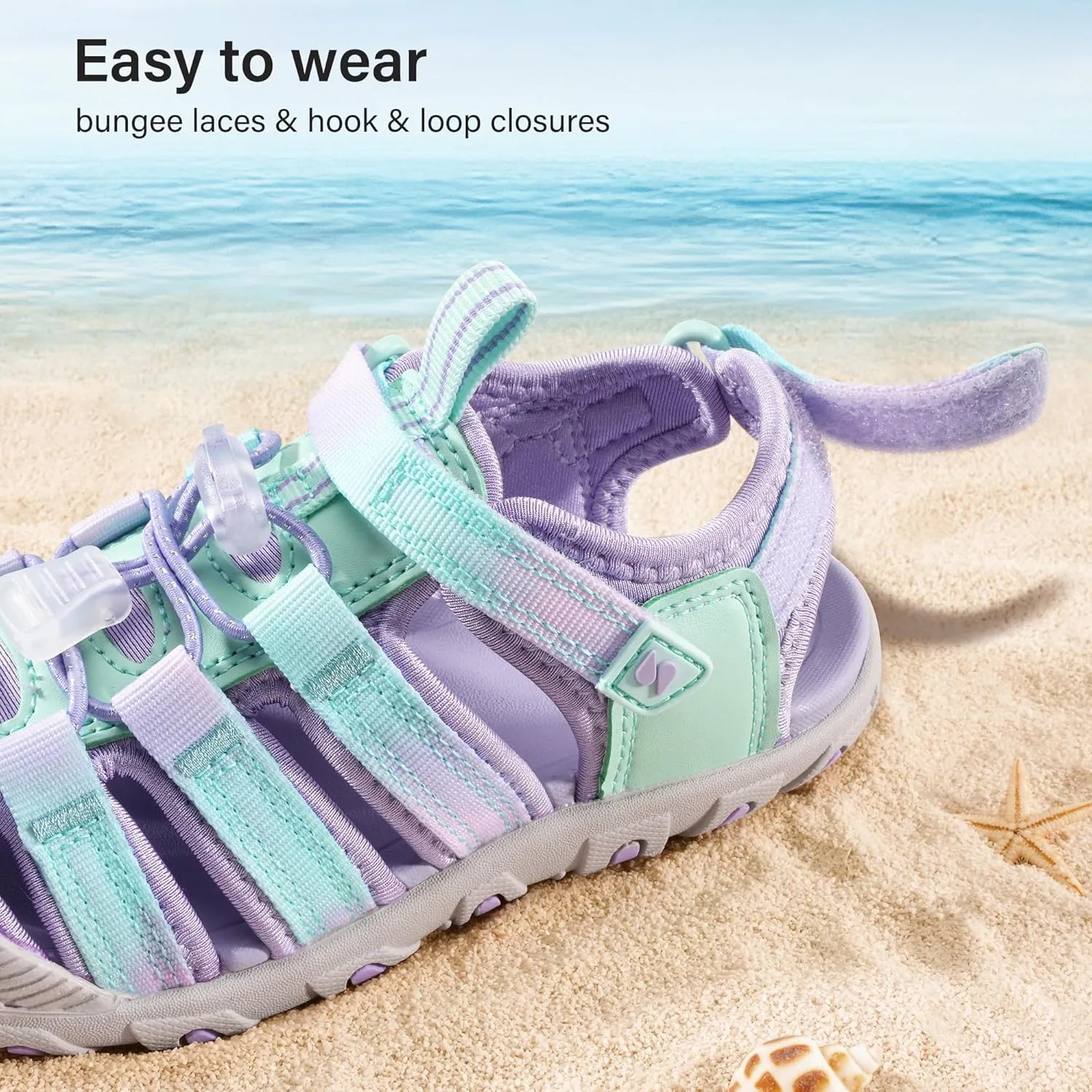 Stelle Boys Girls Sport Water Sandals Kids Summer Outdoor Beach Hiking Closed-Toe Athletic Shoes for Toddler/Little/Big Kids