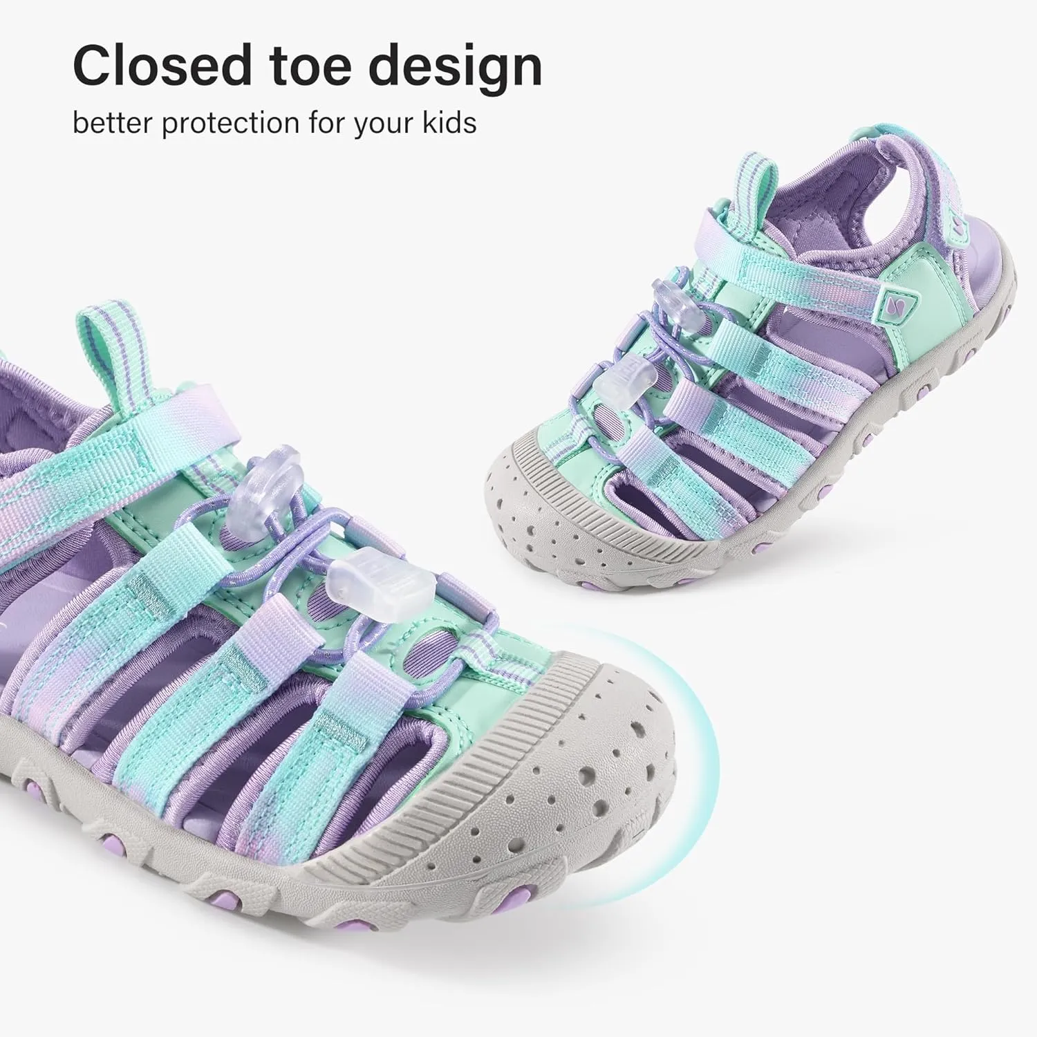Stelle Boys Girls Sport Water Sandals Kids Summer Outdoor Beach Hiking Closed-Toe Athletic Shoes for Toddler/Little/Big Kids