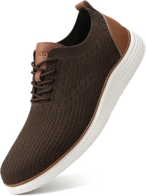 VILOCY Men's Casual Dress Sneakers Oxfords Business Mesh Breathable Walking Shoes Tennis Comfortable