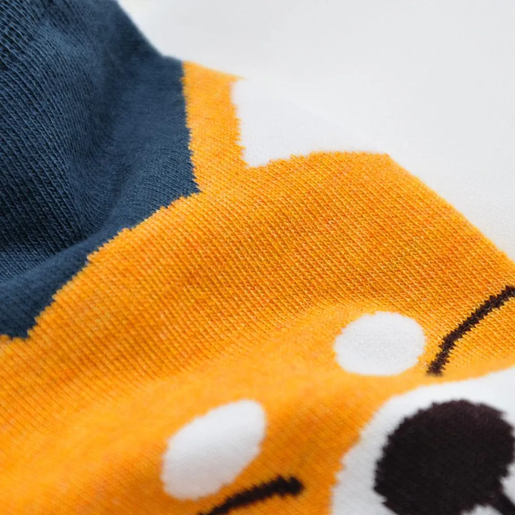 ZFSOCK Cute Cats Design Ankle Socks for Women, 5 Pairs
